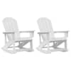 vidaXL Adirondack Rocking Toolid 2 tk Valge HDPE