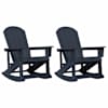 vidaXL Adirondack Rocking Toolid 2 tk Tumesinine HDPE