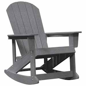Adirondack Houpací Křesla 2 pcs Světle šedá HDPE - obrázek 4