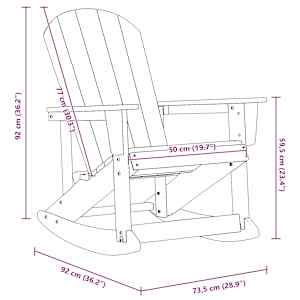 Adirondack Houpací Křesla 2 pcs Světle šedá HDPE - obrázek 11