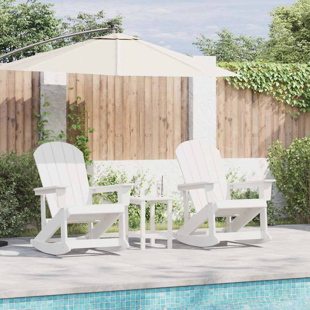 Pihan oleskeluryhmä 3 pcs Valkoinen Standardi 38 x 38 x 46 cm