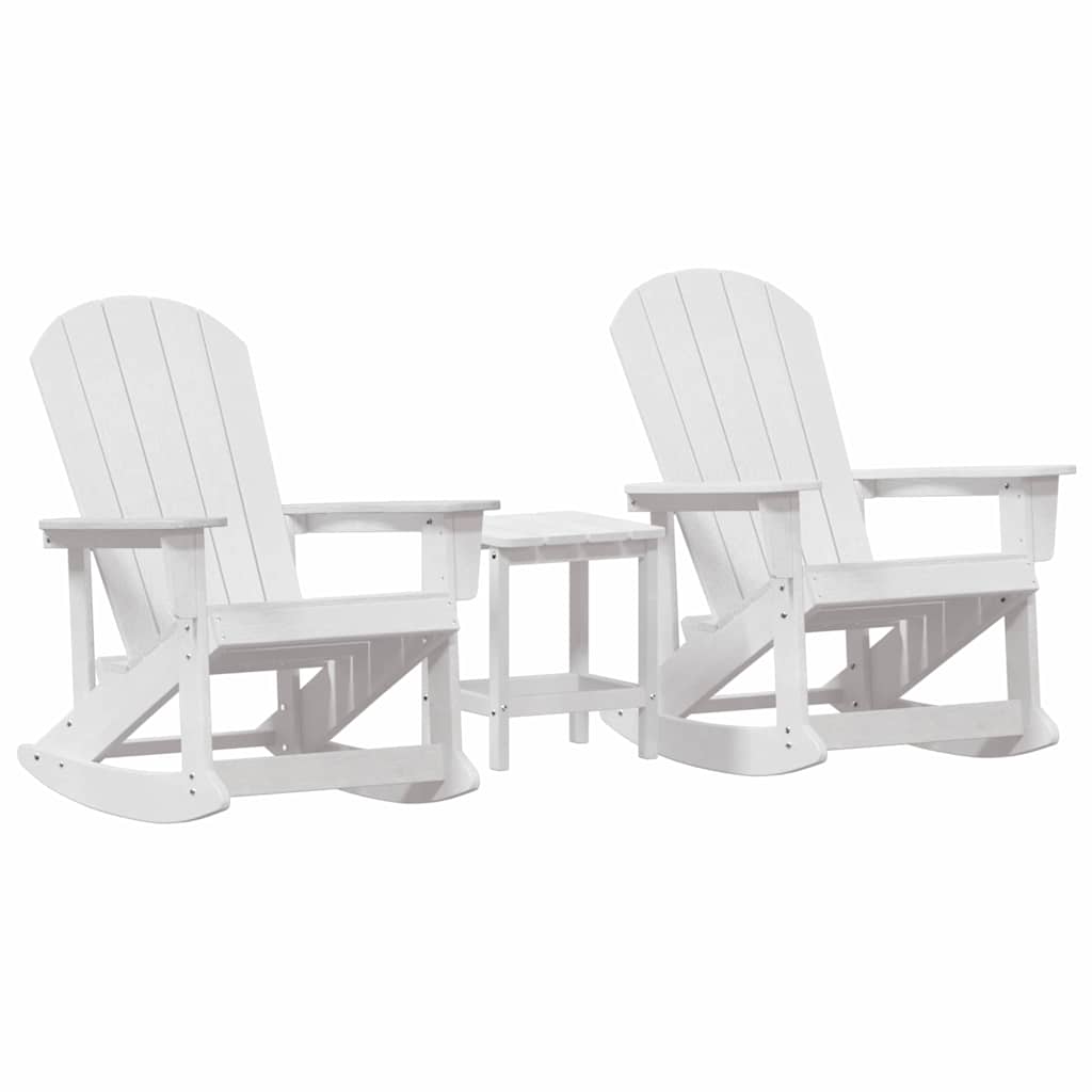Pihan oleskeluryhmä 3 pcs Valkoinen Standardi 38 x 38 x 46 cm