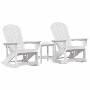 vidaXL Aia lounge komplekt 3 tk Valge HDPE