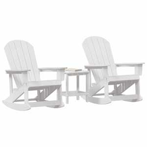 Zahradní lounge set 3 pcs Bílá HDPE - obrázek 3