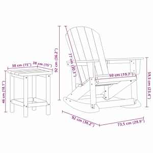 Zahradní lounge set 3 pcs Bílá HDPE - obrázek 11