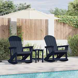 Zahradní lounge set 3 pcs Námořnická modrá HDPE - obrázek 1