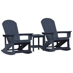 vidaXL Aia lounge komplekt 3 tk Tumesinine HDPE
