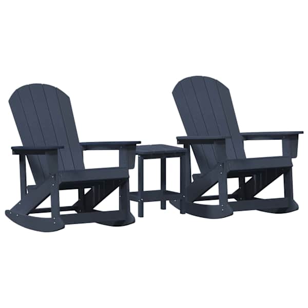 vidaXL Aia lounge komplekt 3 tk Tumesinine HDPE