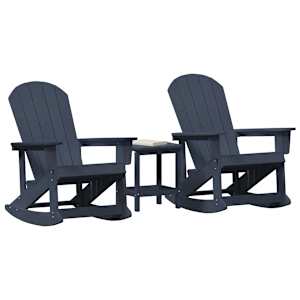 Zahradní lounge set 3 pcs Námořnická modrá HDPE - obrázek 3