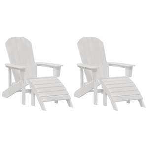 Zahradní křeslo 2 pcs Bílá 83 x 74 x 92 cm Polyethylen - obrázek 2