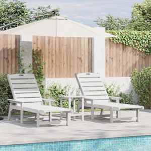 Slunečník 2 pcs Bílá 195,5 x 53 x 98,5 cm Polyethylen - obrázek 1