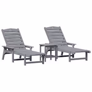 vidaXL Lamamistool 3 tk Polyethylene Helehall