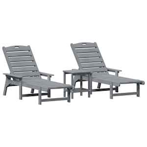 vidaXL Lamamistool 3 tk Polyethylene Helehall