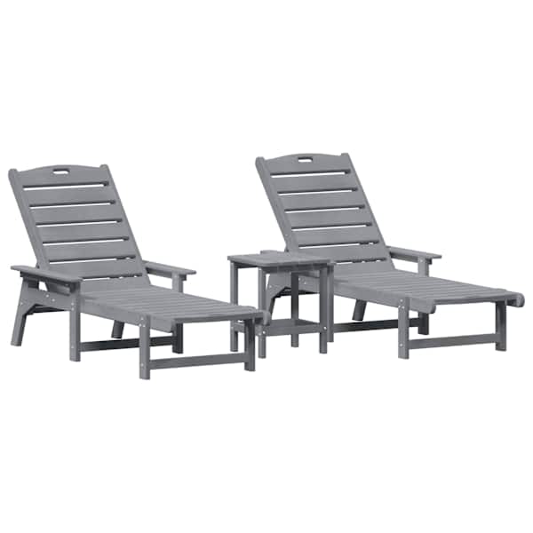 vidaXL Lamamistool 3 tk Polyethylene Helehall