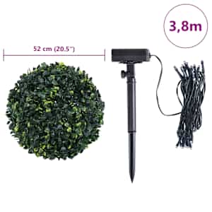 Umělé buxus koule s LED světly 2 ks zelené 52 cm - obrázek 9