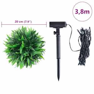 Umělé buxus koule s LED světly 2 ks zelené 20 cm - obrázek 9