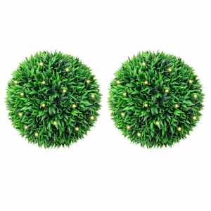 Umělé buxus koule s LED světly 2 ks zelené 47 cm - obrázek 1