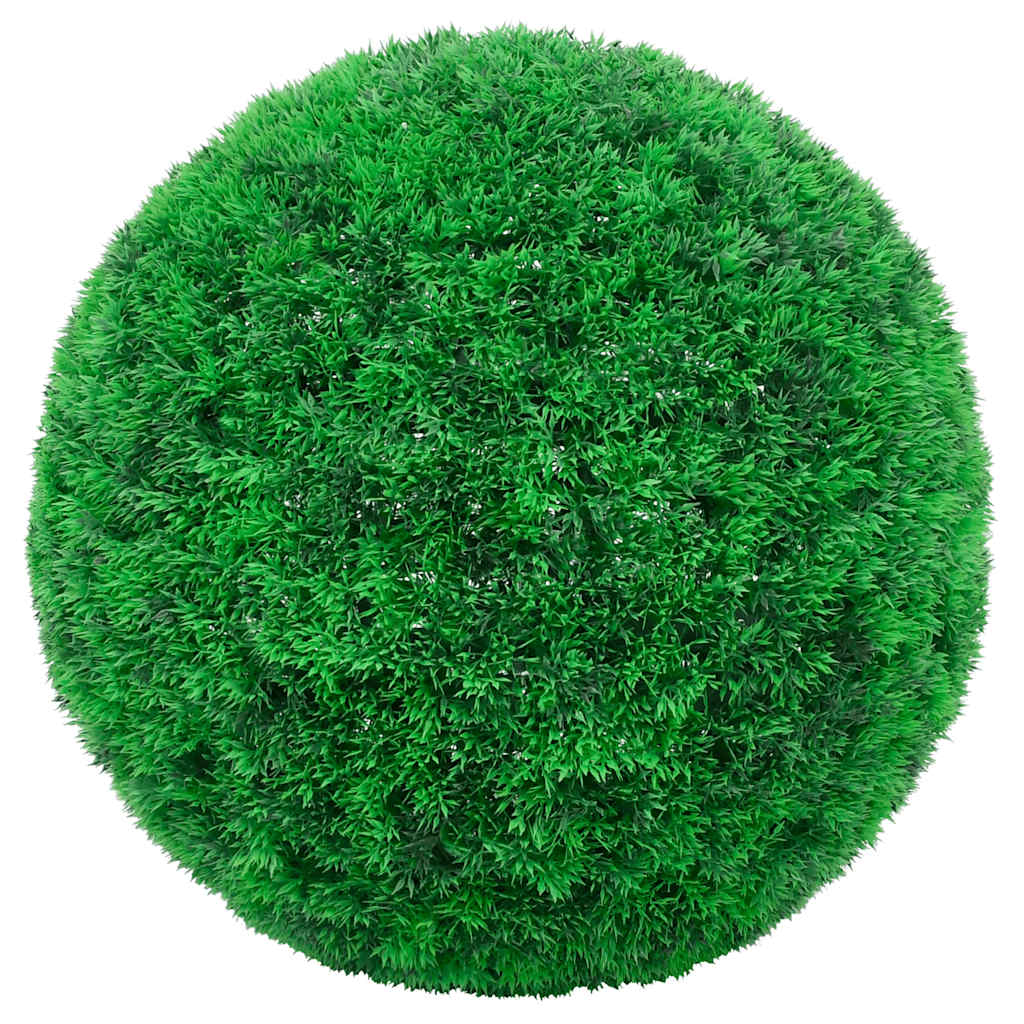 vidaXL Kunstbuxusballen met LED-verlichting 2 st 45 cm groen afbeelding