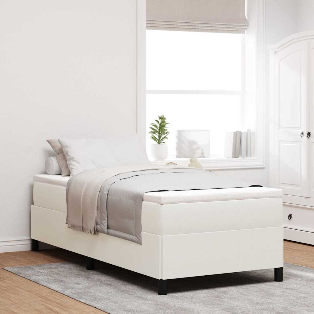 Bettgestell Creme 80x200 cm Cordstoff