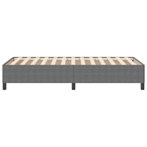 Postel s boxspringem Světle šedá 90 x 190 cm Žebrovaná látka - obrázek 6