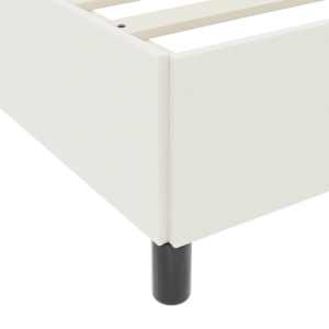 Postel s boxspringem Krémová 90 x 190 cm Žebrovaná látka - obrázek 7