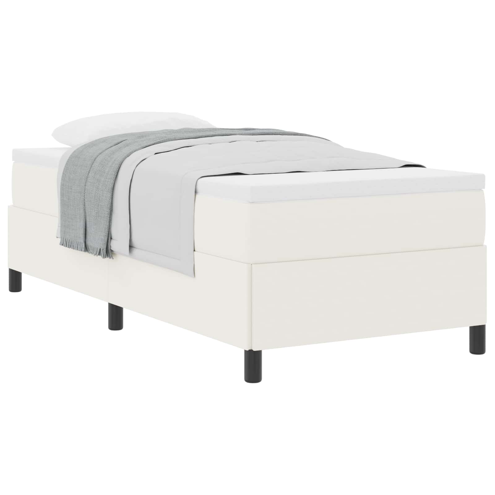 Thumbnail - vidaXL Boxspringbett Creme 90 x 190 cm Samt