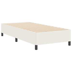 Postel s boxspringem Krémová 90 x 190 cm Žebrovaná látka - obrázek 6