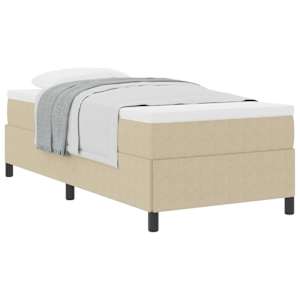 Postel s boxspringem Šedozelená 90 x 190 cm Žebrovaná látka - obrázek 2