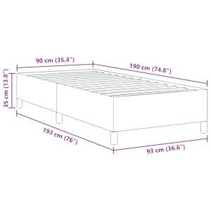 Postel s boxspringem Šedozelená 90 x 190 cm Žebrovaná látka - obrázek 10