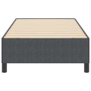 Postel s boxspringem Tmavě šedá 90 x 200 cm Žebrovaná látka - obrázek 5