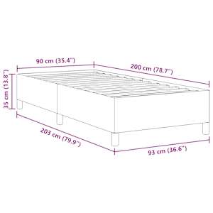 Postel s boxspringem Šedozelená 90 x 200 cm Žebrovaná látka - obrázek 9