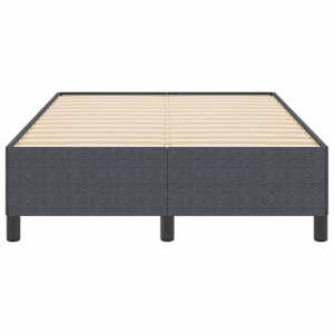 Postel s boxspringem Tmavě šedá 120 x 190 cm Žebrovaná látka - obrázek 5