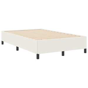 Postel s boxspringem Krémová 120 x 190 cm Žebrovaná látka - obrázek 4