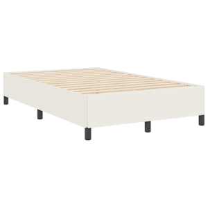Postel s boxspringem Krémová 120 x 190 cm Žebrovaná látka - obrázek 7