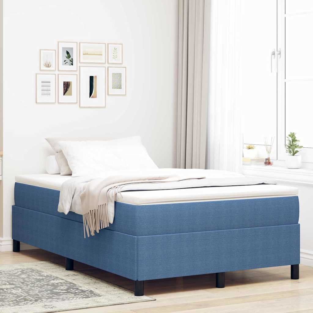 Voodi Raam Sinine 120x190 cm Korduroo Kangas