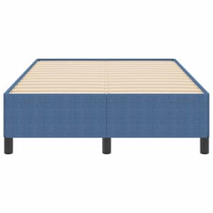 Postel s boxspringem Modrá 120 x 200 cm Žebrovaná látka - obrázek 5