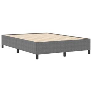 Postel s boxspringem Světle šedá 140 x 190 cm Žebrovaná látka - obrázek 4