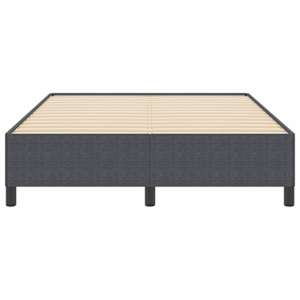 Postel s boxspringem Tmavě šedá 140 x 190 cm Žebrovaná látka - obrázek 5