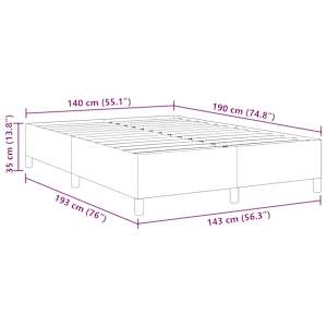 Postel s boxspringem Krémová 140 x 190 cm Žebrovaná látka - obrázek 8