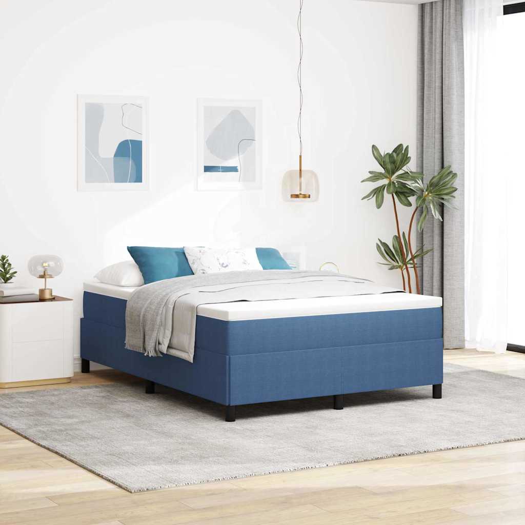 Voodi Raam Sinine 140x190 cm Korduroob Fabric