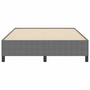 Postel s boxspringem Světle šedá 160 x 200 cm Žebrovaná látka - obrázek 5