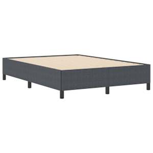Postel s boxspringem Tmavě šedá 160 x 200 cm Žebrovaná látka - obrázek 3