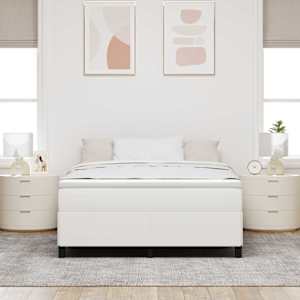 Postel s boxspringem Krémová 160 x 200 cm Žebrovaná látka - obrázek 3