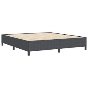 Postel s boxspringem Tmavě šedá 180 x 200 cm Žebrovaná látka - obrázek 6