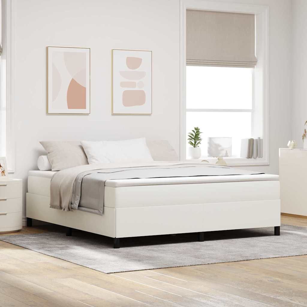 Voodiraam Kreemjas 180x200 cm Korduroo Riie