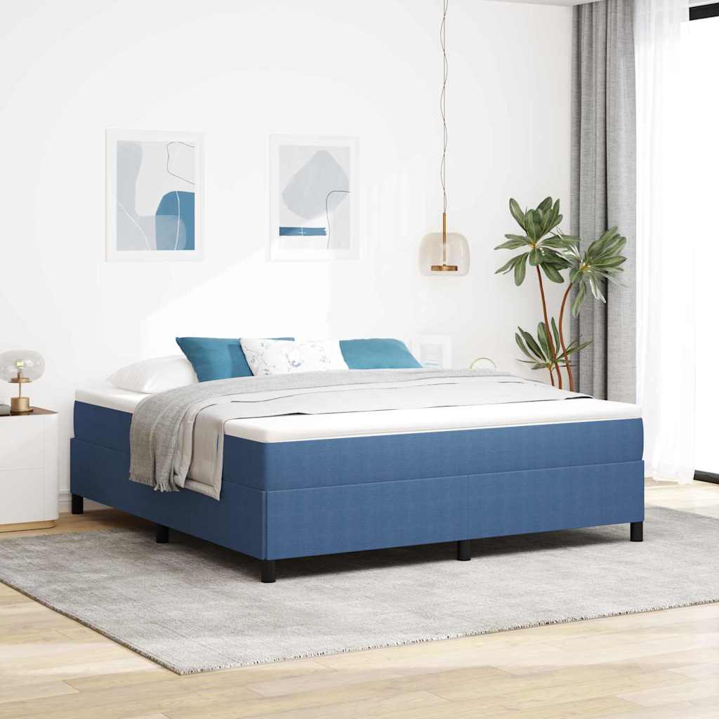 Voodi raami sinine 180x200 cm Korduroo kangas