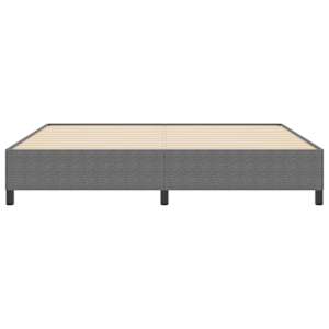 Postel s boxspringem Světle šedá 200 x 200 cm Žebrovaná látka - obrázek 5