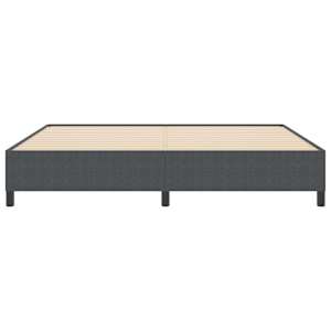 Postel s boxspringem Tmavě šedá 200 x 200 cm Žebrovaná látka - obrázek 4