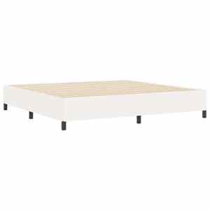 Postel s boxspringem Krémová 200 x 200 cm Žebrovaná látka - obrázek 6