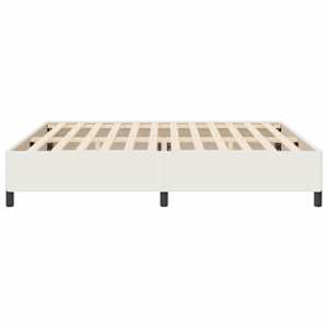 Postel s boxspringem Krémová 200 x 200 cm Žebrovaná látka - obrázek 5